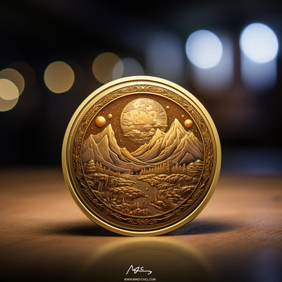 Mind Chill Purple Moon: Limited Edition 24K Pure Gold Collectable Coin